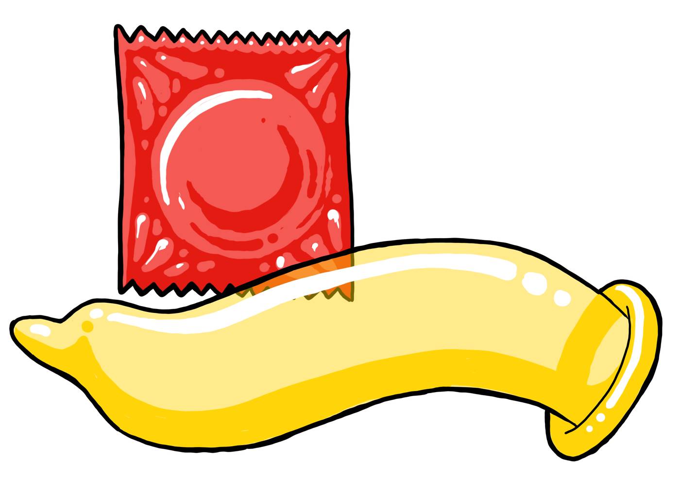 Illustration von Kondom