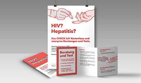 Das Bild zeigt die Printmaterialien, die zu dem Projekt veröffentlicht wurden