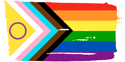 Das Bild zeigt das Logo der Befragung - eine Progressive Flag, die leicht nach außen verwischt ist.