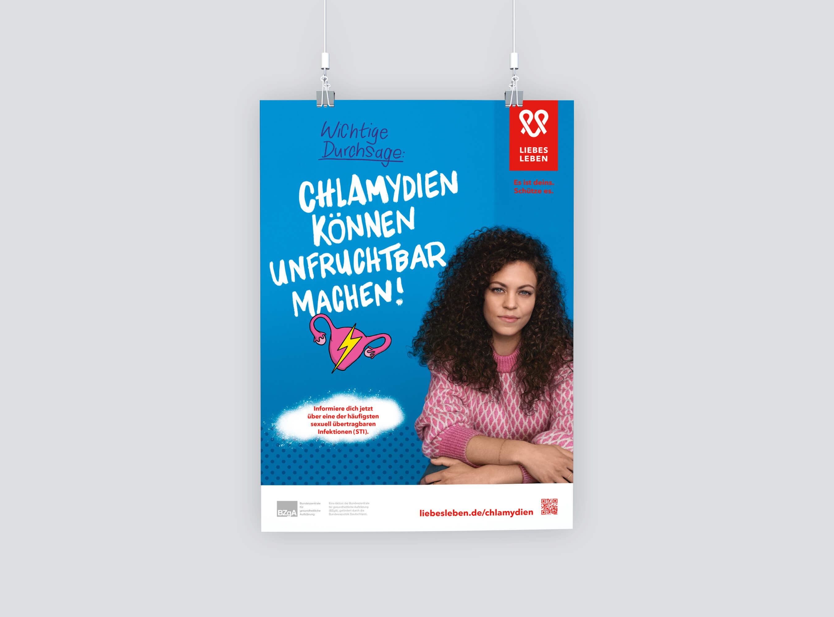 Das Bild zeigt das Wartezimmerplakat für junge Frauen.